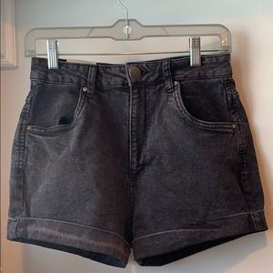 Cotton on black denim mom shorts